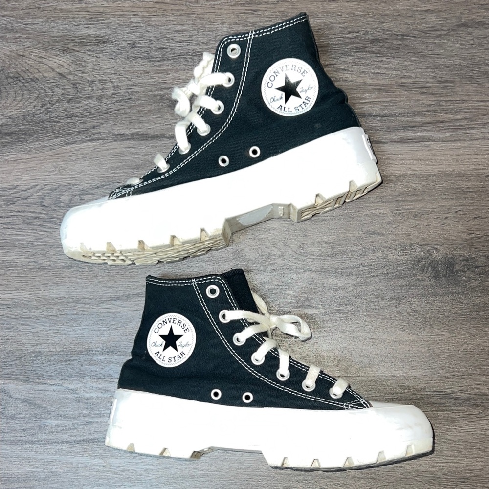 Converse Black and White Platform High-Tops